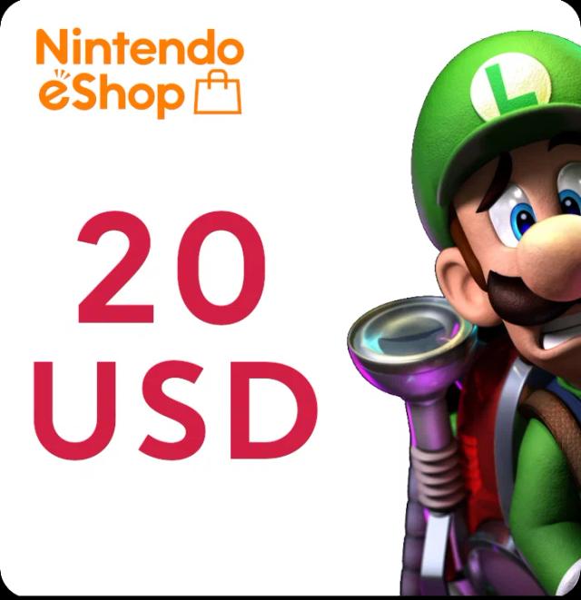 Nintendo eShop Card 20 USD USA